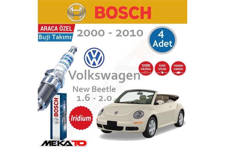Bosch New Beetle Lpg (1.6-2.0) İridyum (2000-2010) Buji Takımı 4 Ad.