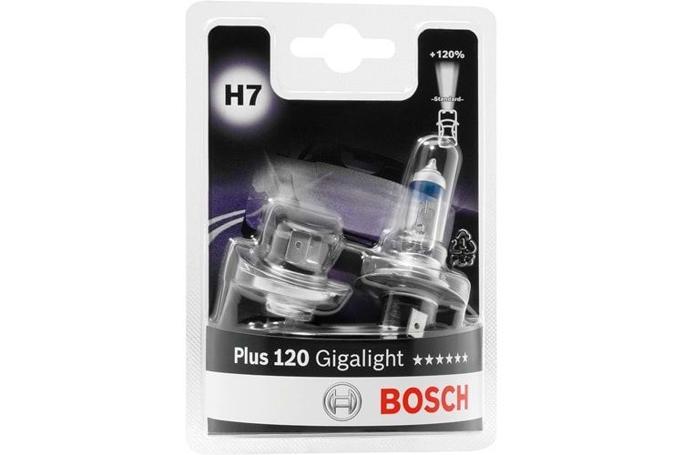 Bosch Plus 120 H7 Gigalight Ampul Takımı 1987301426